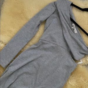 BCBG Generation Grey one sleeve tight dress